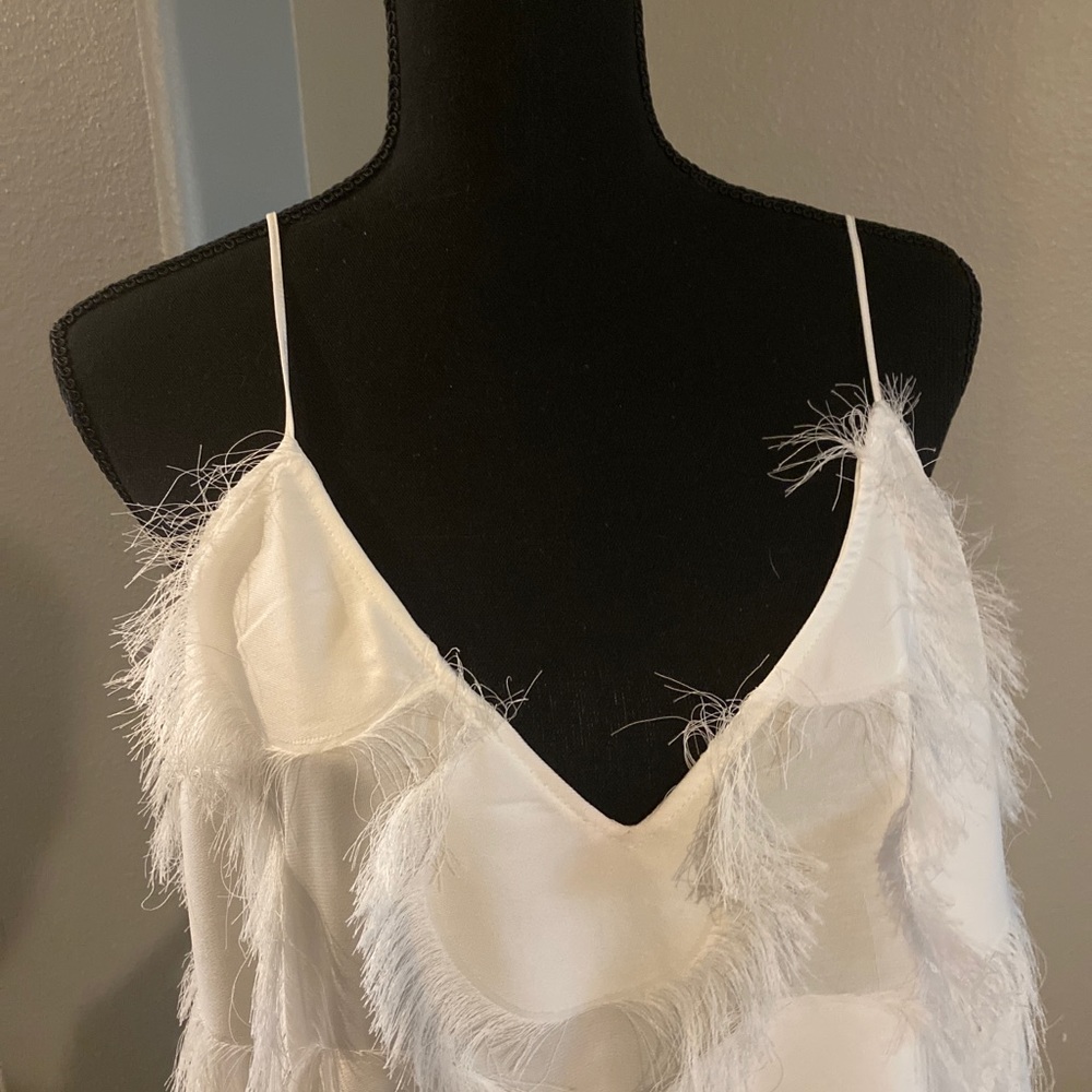 ZARA WHITE “Feather” DRESS - Picture 5 of 5